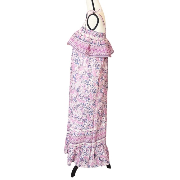 NWT Antik Batik Helene Cotton Long Sundress Light Pink Floral Print Size XS - Picture 4 of 15